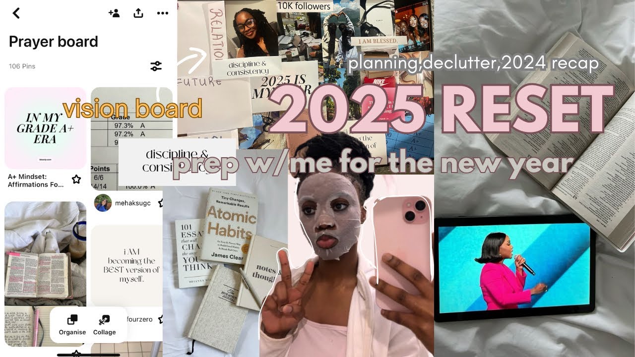 my ultimate 2025 RESET 🎀|| prep with me for the new year, prayer board , goal setting, declutter