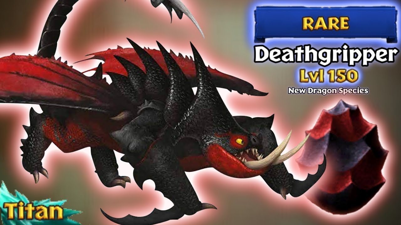 Deathgripper (New Rare Dragon) Max Level 150 Titan Mode | Dragons Rise of Berk