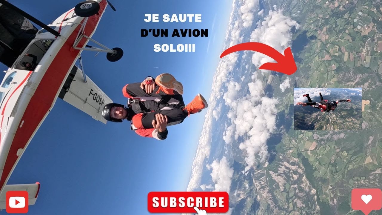SAUTER SEUL EN PARACHUTE  (mon stage PAC a tallard )