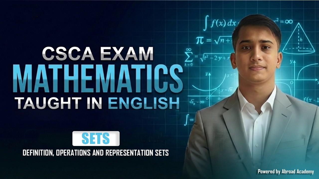 CSCA Mathematics 2026 – Sets & Operations One Shot Revision  in English