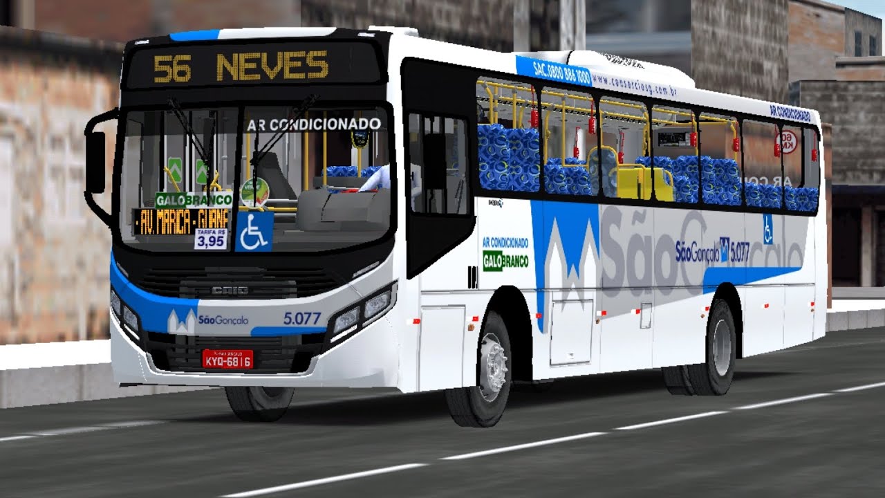 ⚪️[ PROTON BUS] Caio Apache Vip IV OF-1721 Mercedes-Benz Euro 5 Padrão Galo Branco ⚪️