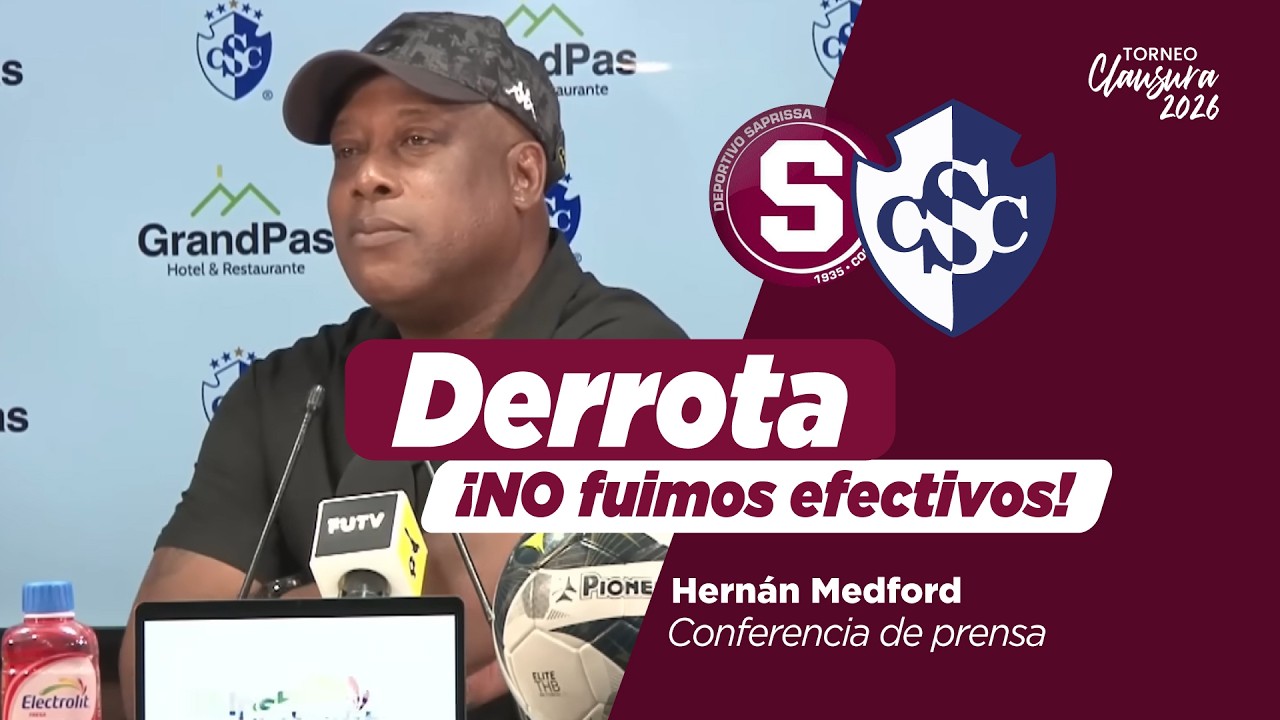 Conferencia de Hernán Medford tras la derrota que sufrió Saprissa ante Cartaginés (2-1)