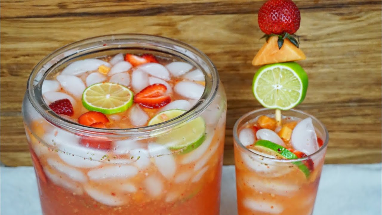 AGUA FRESCA DE PAPAYA FRESA Y LIMÓN NUTRITIVA Y REFRESCANTE
