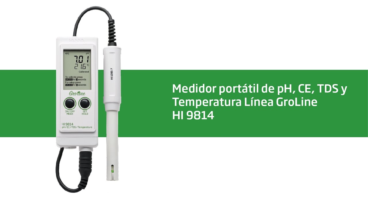 HI 9814 Medidor portátil de pH/EC/TDS/°T GroLine