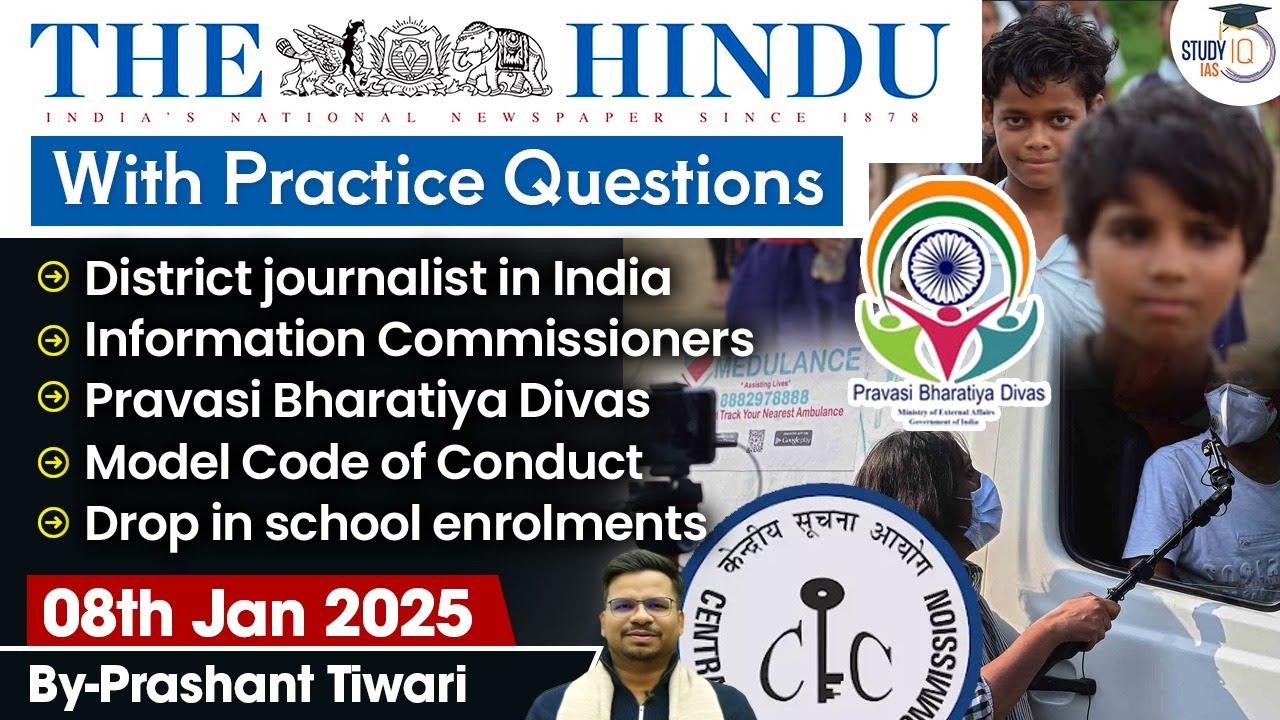 The Hindu Analysis | 8th January 2025 | The Hindu NewsPaper Today With Practice Questions