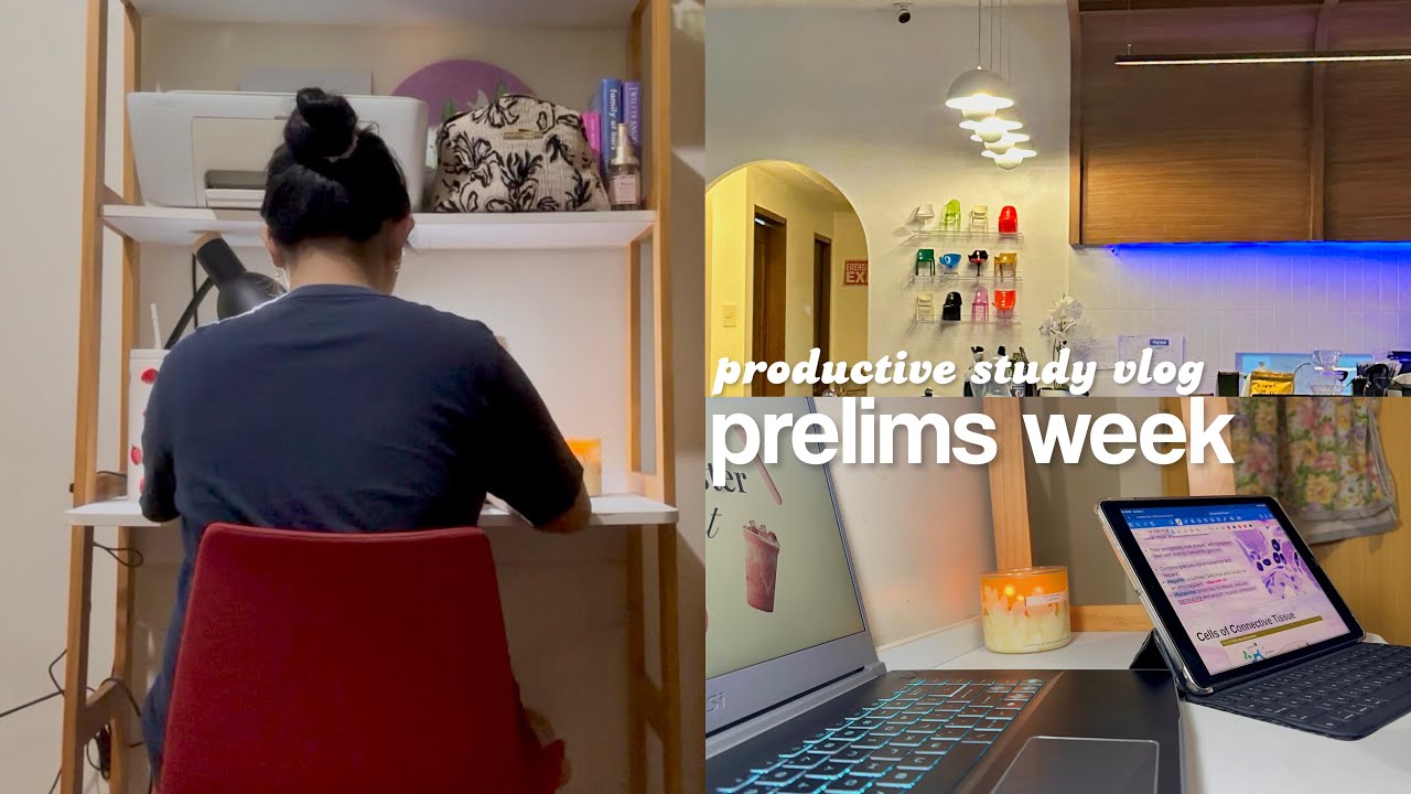 study vlog 🎐 prelims week, balancing org works, food diaries