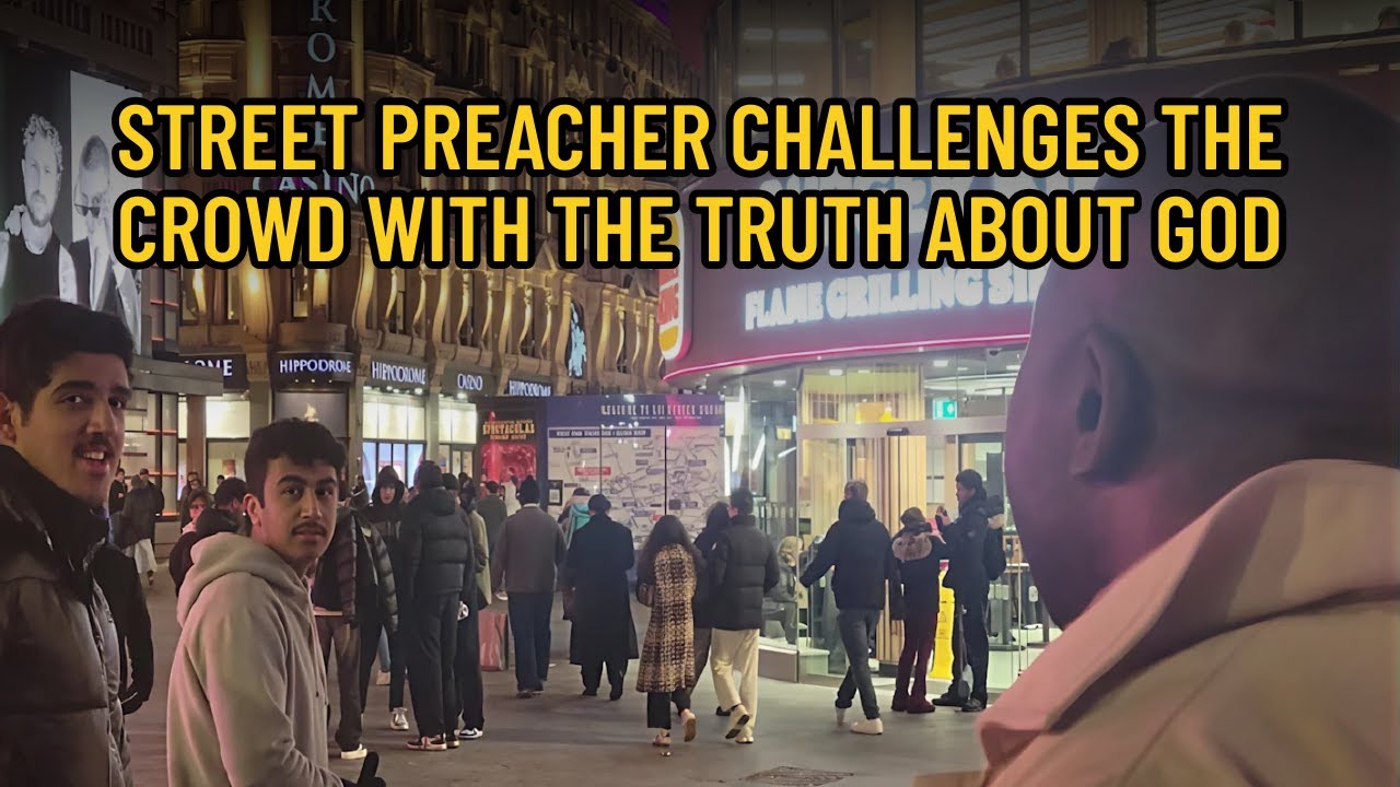 Street Preacher Challenges the Crowd with the Truth About God