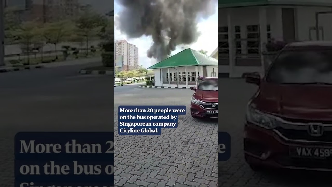 Singapore-KL bus catches fire on Malaysia’s North-South Expressway