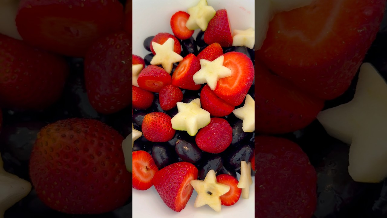 *ASMR* 4TH OF JULY FRUIT SALAD! #asmr #restock #satisfying #kitchen #fruitsalad #4thofjuly