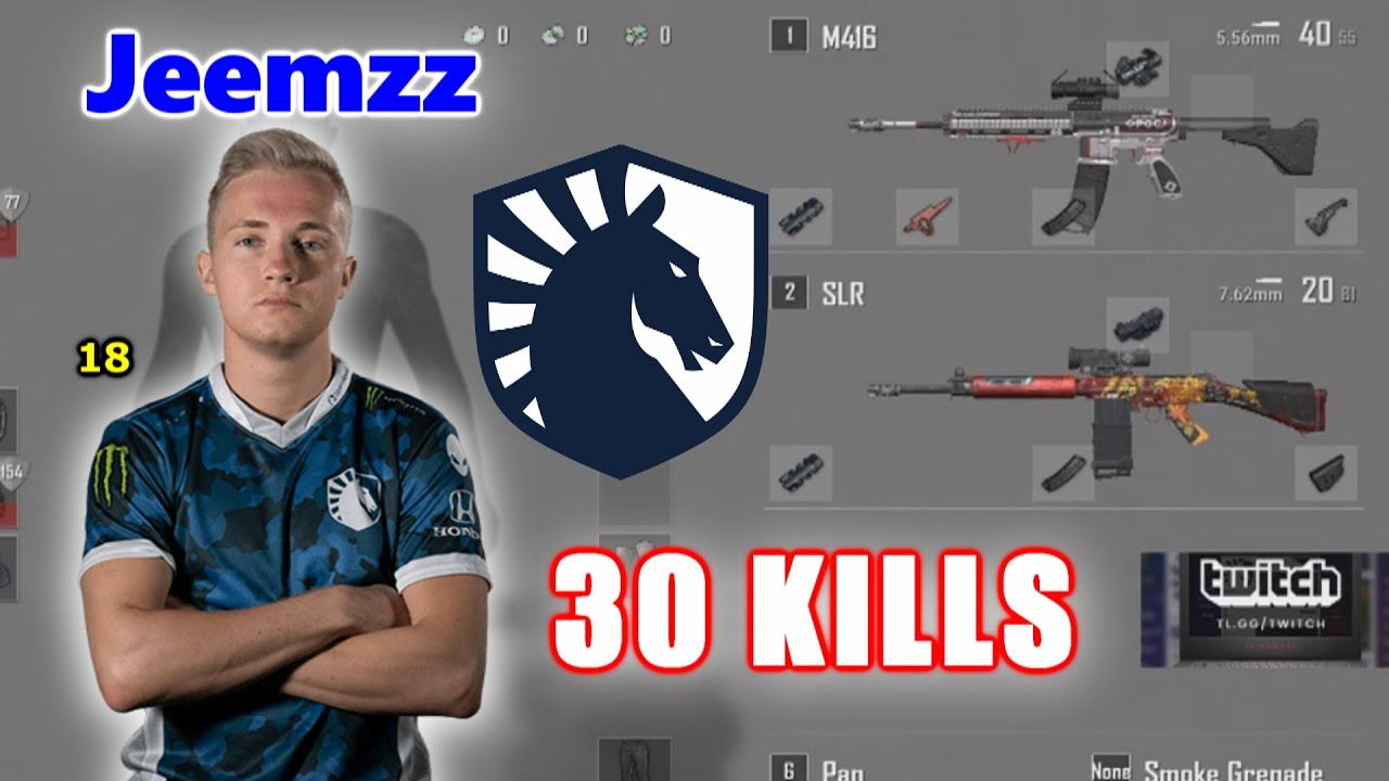 Team Liquid Jeemzz, ibiza & mxey - 30 KILLS - M416+SLR - Liquid Trio - PUBG