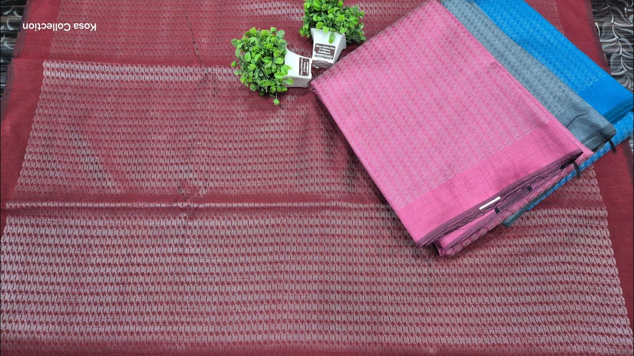 Art Silk Saree With Zari Work stylish trending design with Bastar Art thread work!