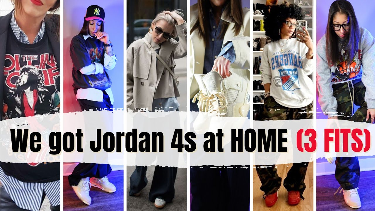 Создайте стильный образ с вашими кроссовками Jordan 4: 3 варианта, вдохновлённые моделью Off-White.