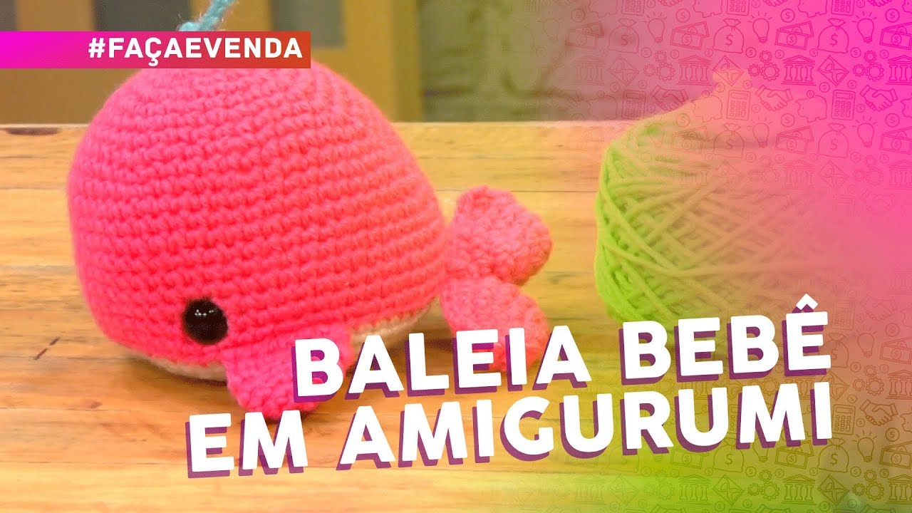 Baleia bebê em amigurumi por Patricia Nakamura