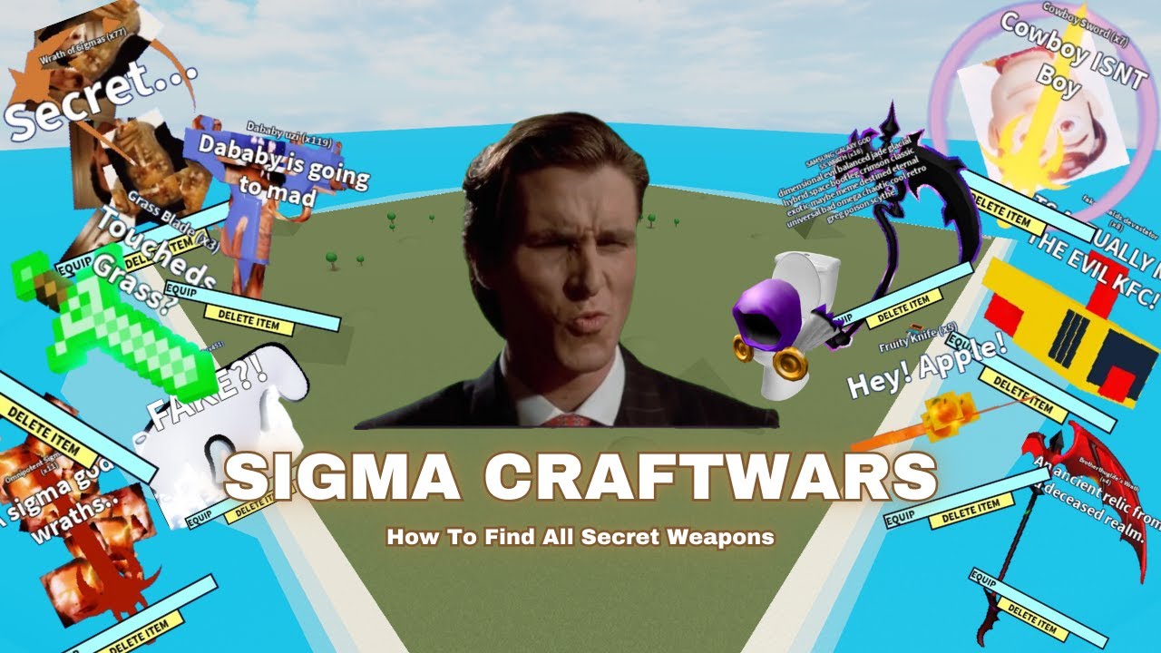 Sigma Craftwars || How To Find All Secret Weapons!