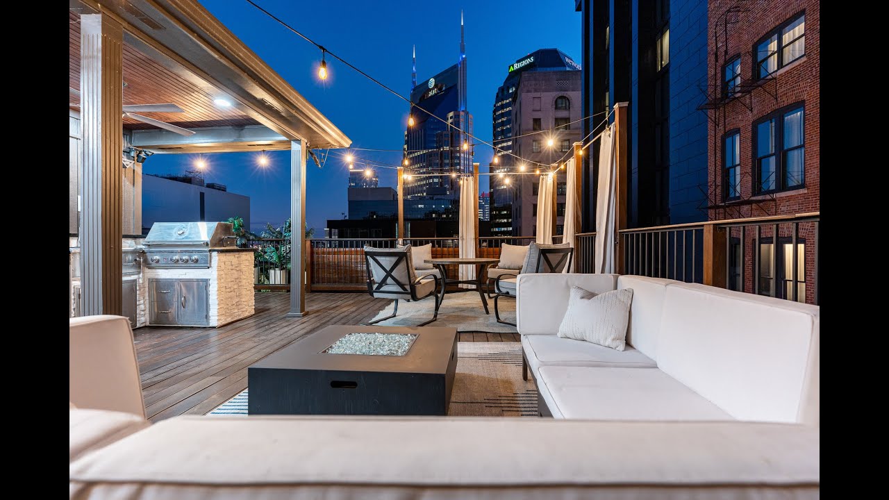 Inside Nashville’s Printer’s Alley Penthouse With Private Rooftop Terrace