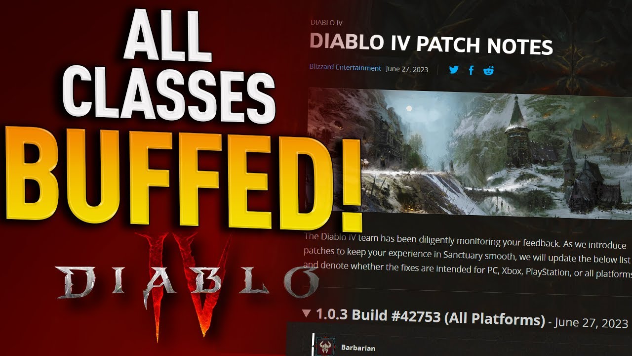BIG PATCH NOTES ARE OUT! EFFECTIVE IMMEDIATELY | DIABLO 4