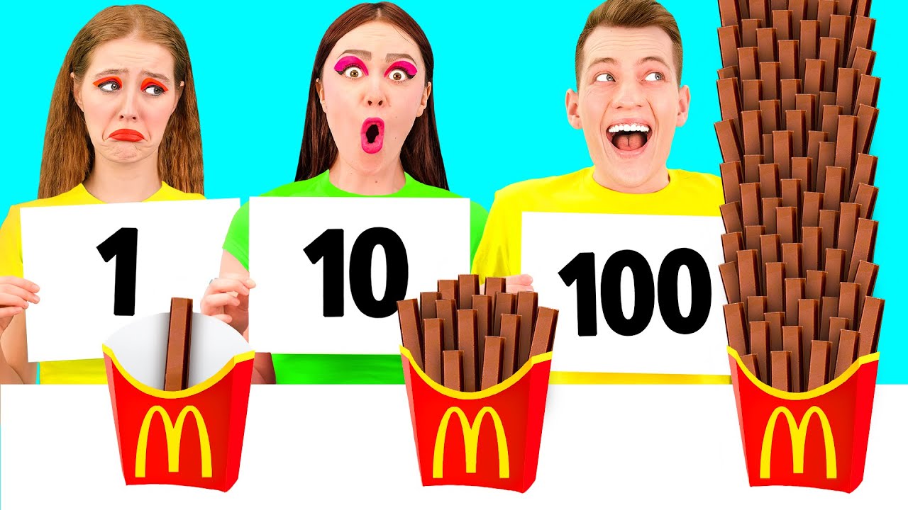تحدي 100 طبقة من الطعام | وصفات مطبخ رائع Best Funny Challenges