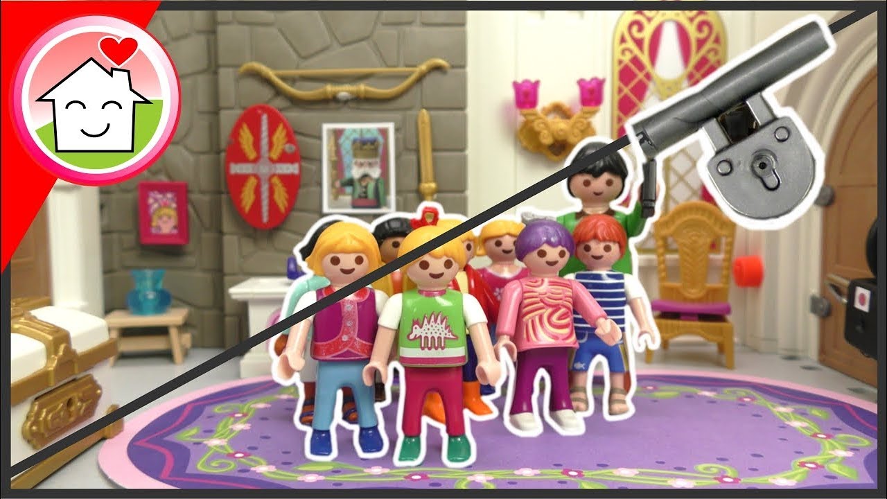 Playmobil Film Familie Hauser - Schlosszimmer Escape Room - Schulausflug mit Lena - Video für Kinder