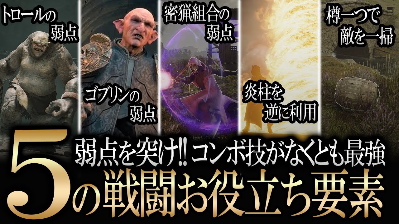 敵の弱点を突けばコンボ不要！5つの戦闘お役立ち情報【ホグワーツレガシー】死の呪文アバダケダブラ不要で敵を一掃など【攻略】
