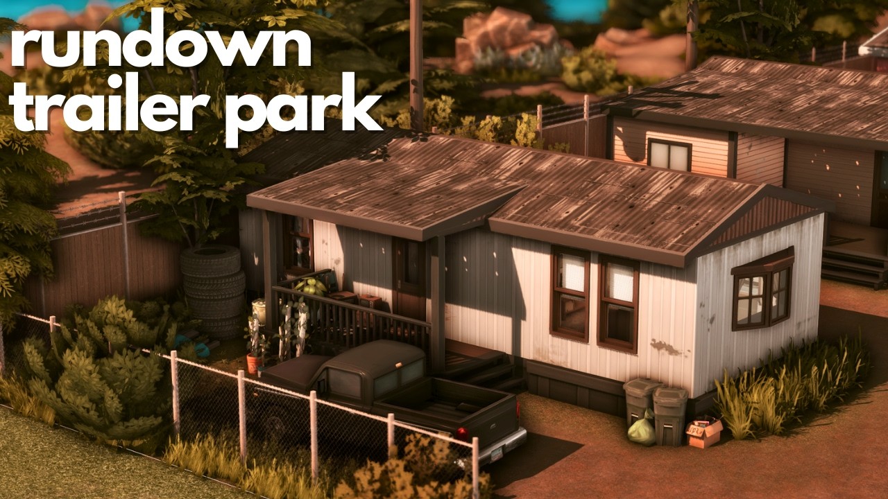 Building a Trailer Park in Copperdale || Sims 4 Speed Build || NO CC