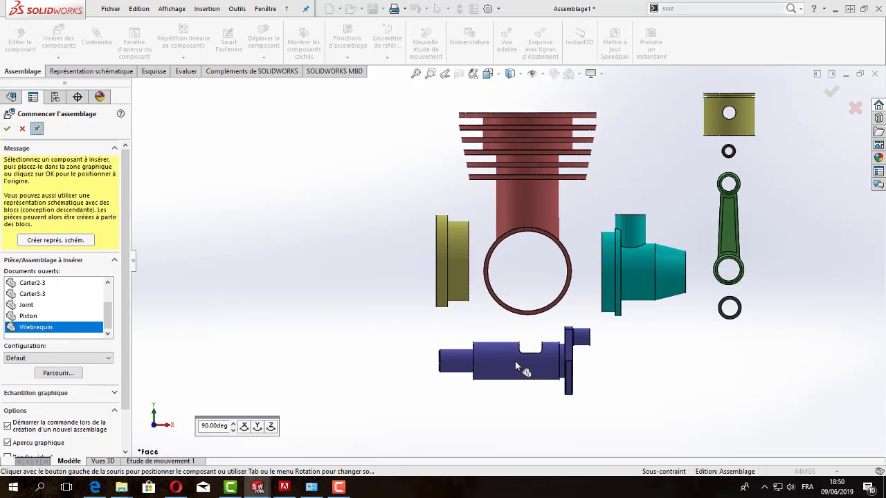 SolidWorks Tutorial : Tuto 7.1 Assemblage