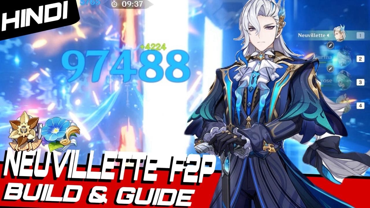 [Hindi] Complete Neuvillette Build & Guide for F2P in Genshin Impact | He is still BROKEN !!!