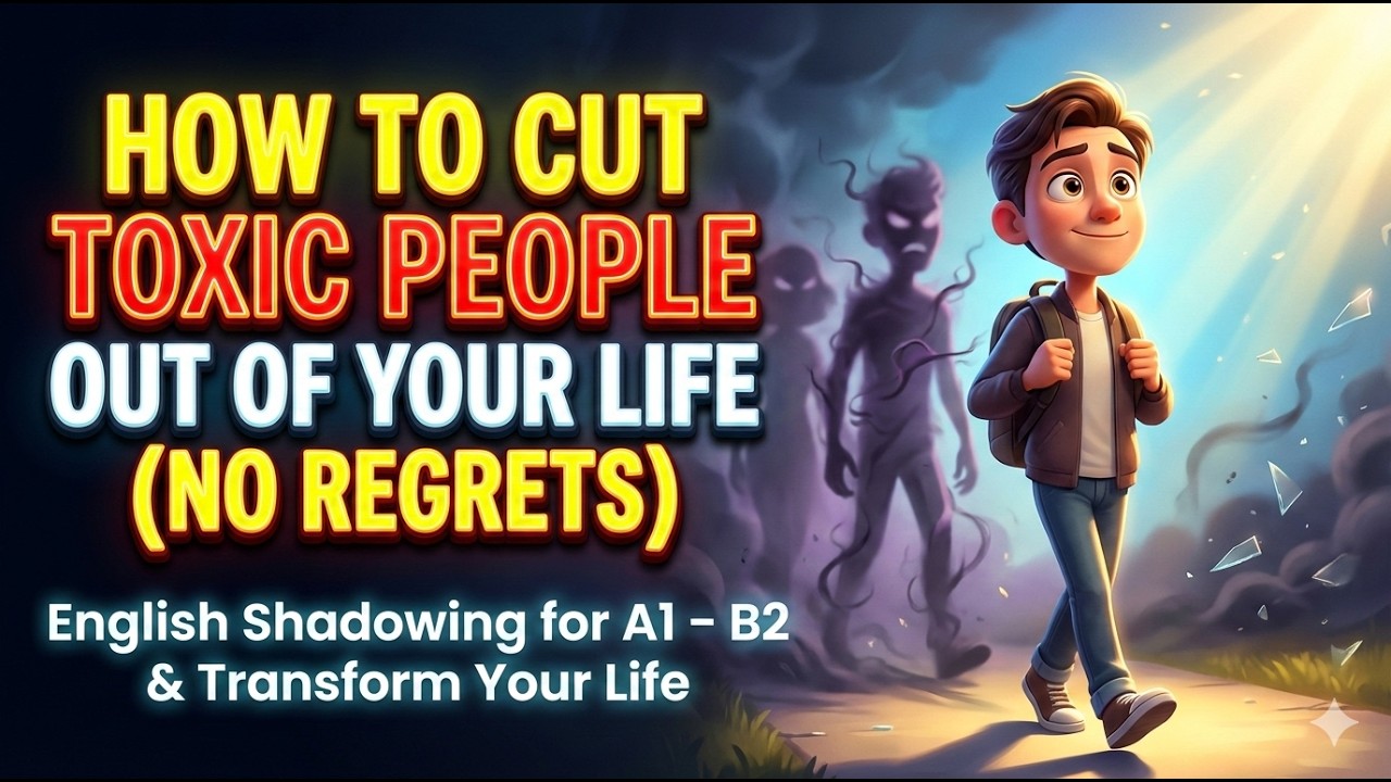 How to Cut Toxic People Out of Your Life No Regrets || English Shadowing for A1 – B2