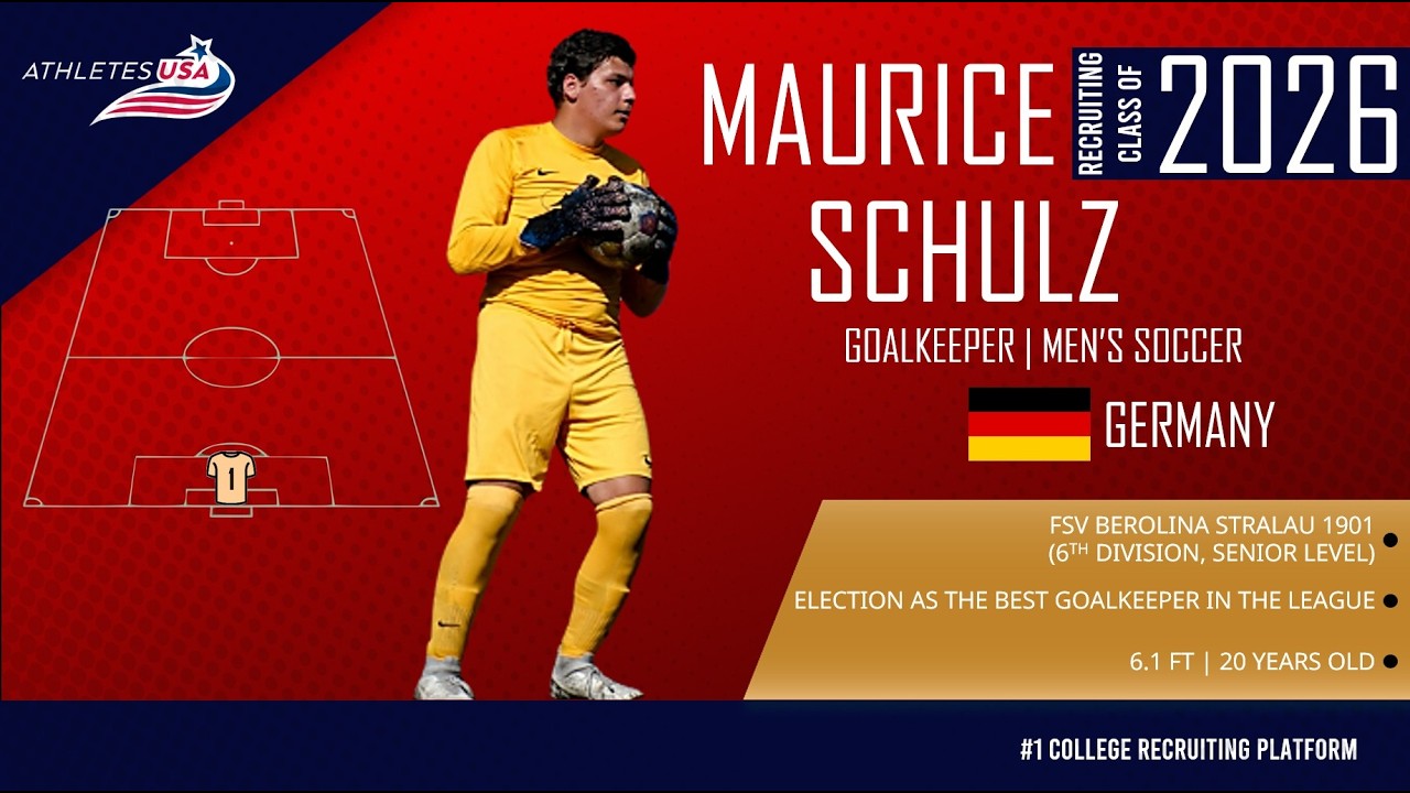 Men's Soccer | Goalkeeper | Maurice Schulz, Germany | Highlights | Recruit 2026