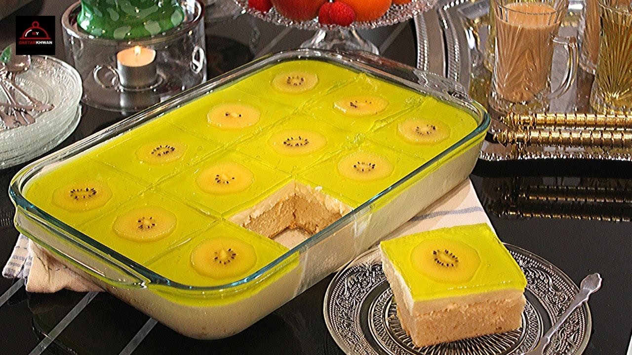 Easy Jelly & Pudding Cake - کیک ژله و فرنی آسان و خوشمزه