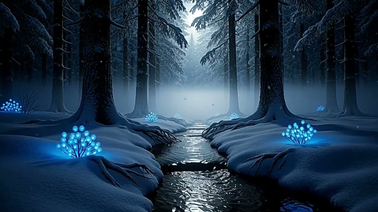 Can't Sleep? Escape to a Winter Forest ❄️ Deep Sleep Music for Insomnia