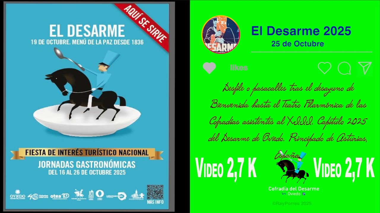 Pasacalles tras Desayuno de las Cofradías asistentes al XIII. Capitulo 2025 del Desarme de Oviedo