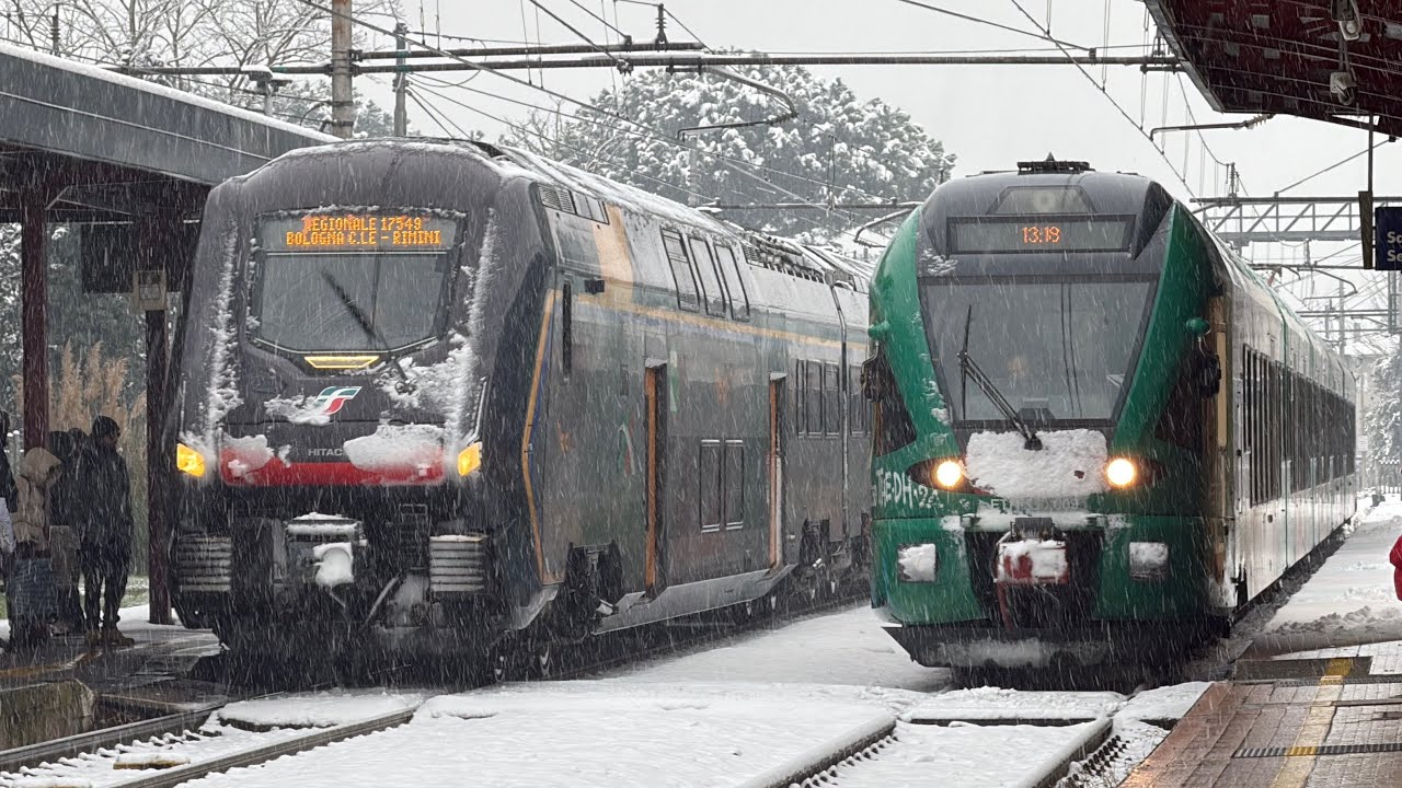 TRENI E NEVE IN QUEL DELLA ROMAGNA!