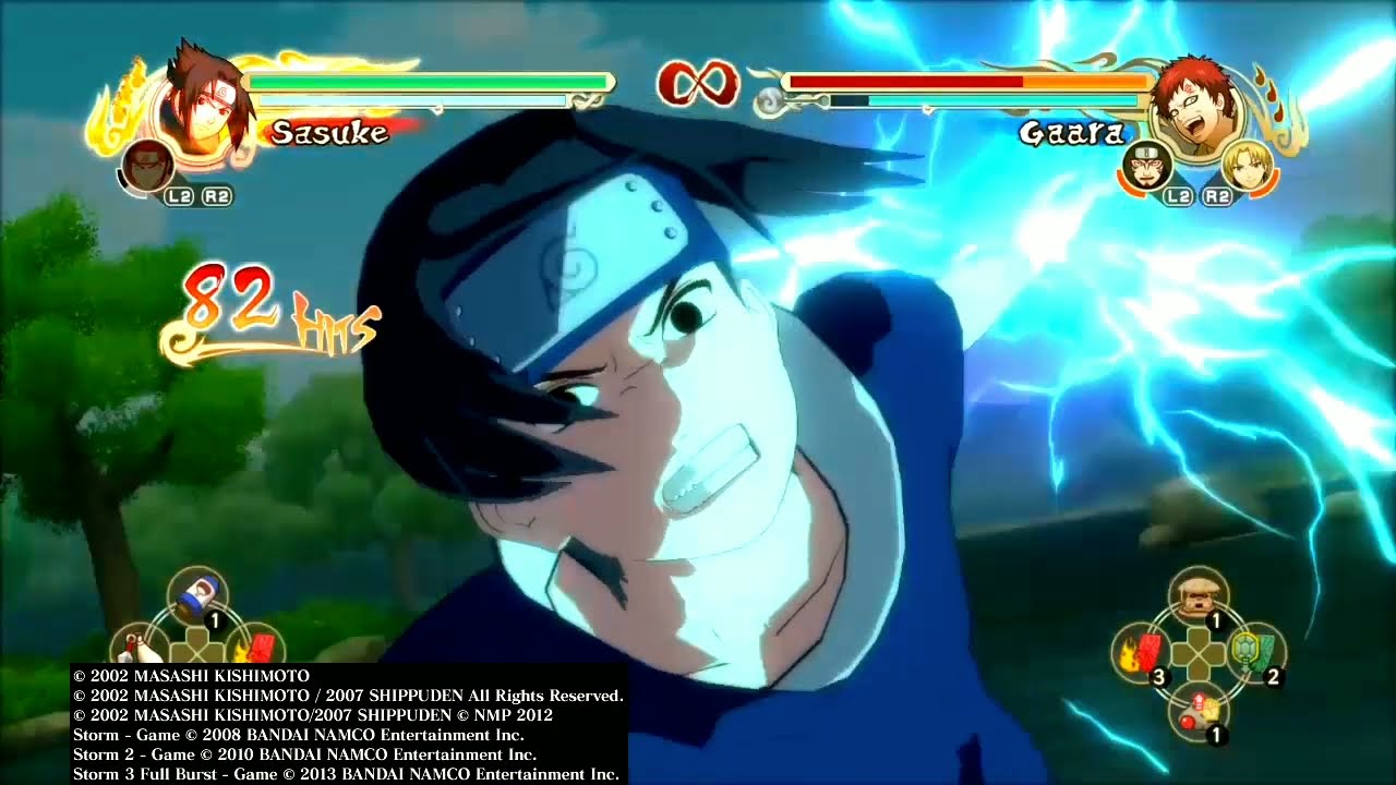 Naruto Storm 1 - Some Sasuke Combos
