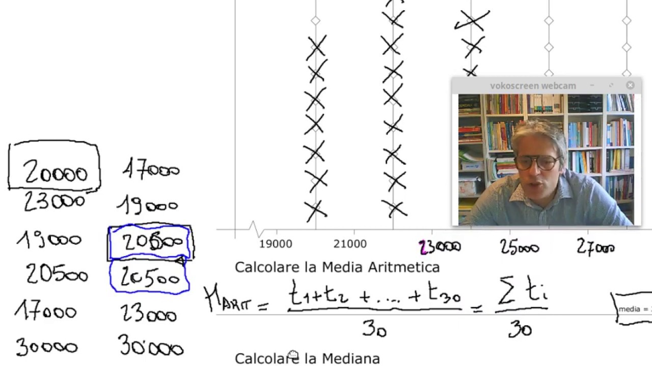 Curva di gauss calcolo media e mediana