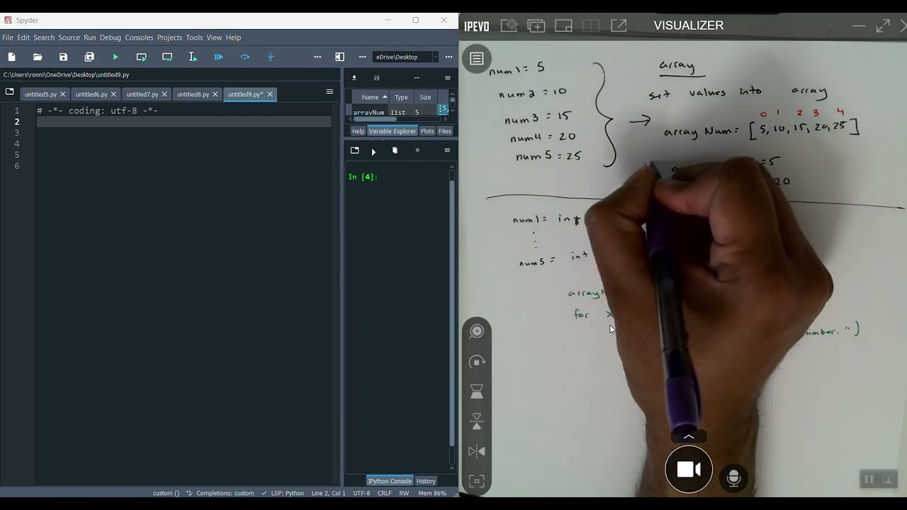 Input to Array