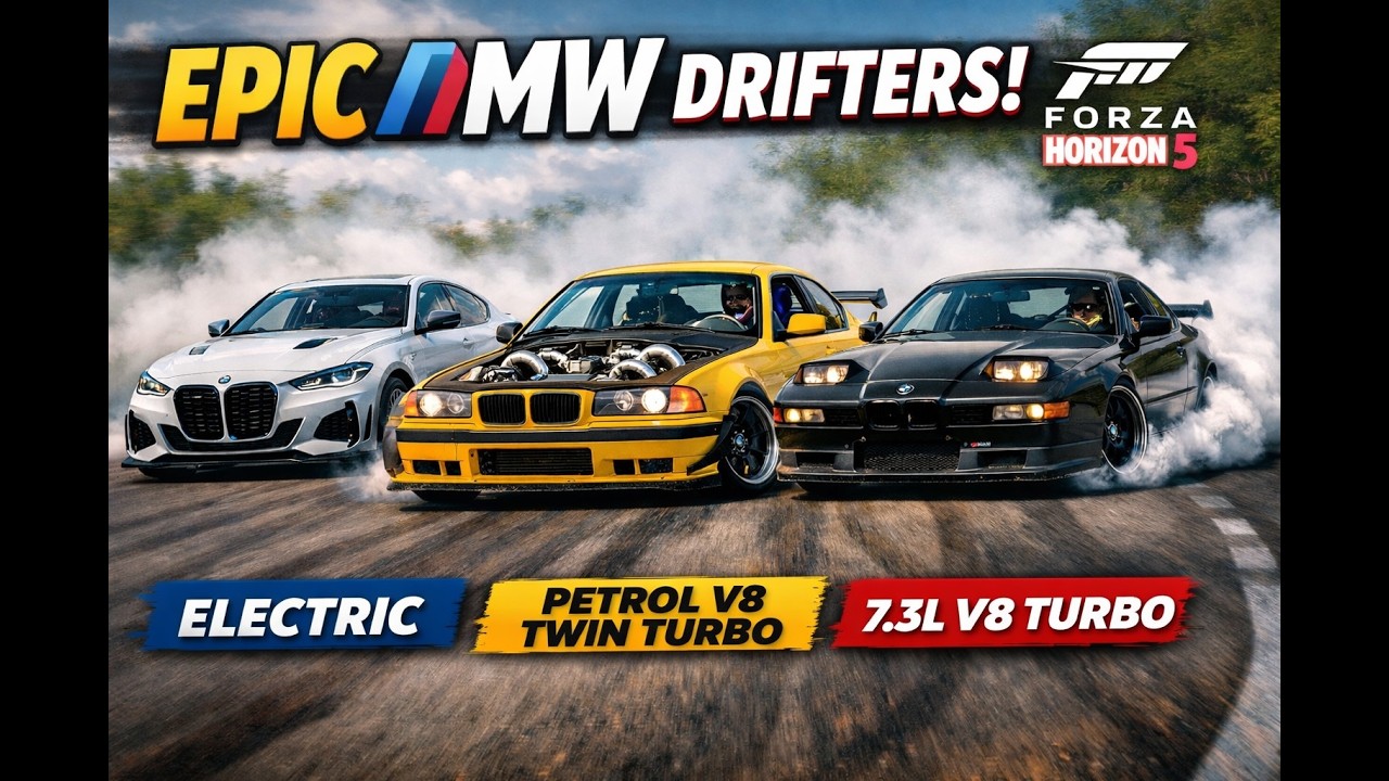 Petrol V8 vs Diesel vs Electric – Drift Challenge! - FH5