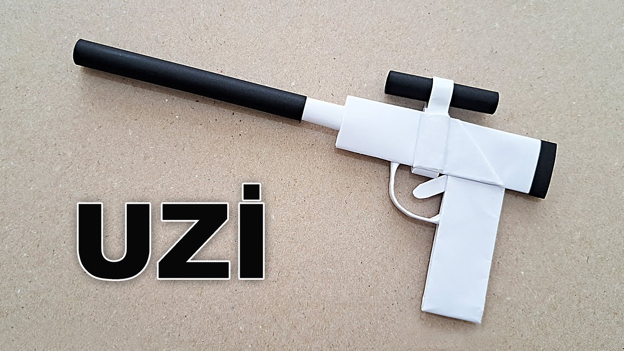 DIY - КАК СДЕЛАТЬ ОРУЖИЕ UZI ИЗ БУМАГИ А4 - ( ОРИГАМИ ПИСТОЛЕТ )