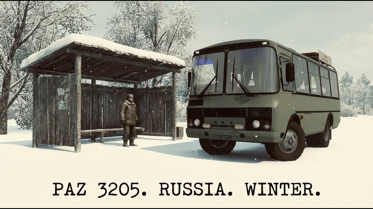 PAZ Bus vs Russian Winter | Extreme Icy Bus Driving in ETS 2