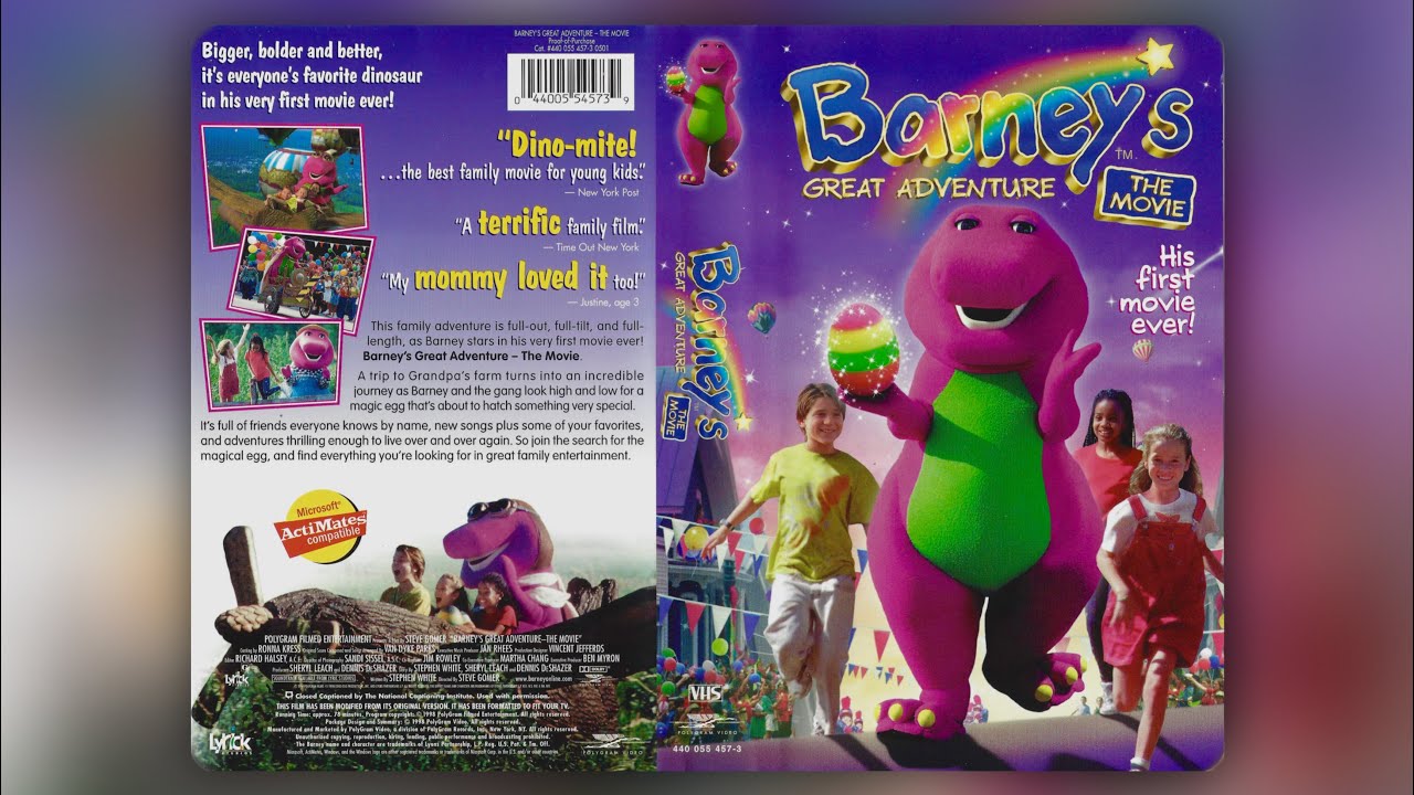 Barney&rsquo;s Great Adventure: The Movie [1998] - 1998 VHS Release