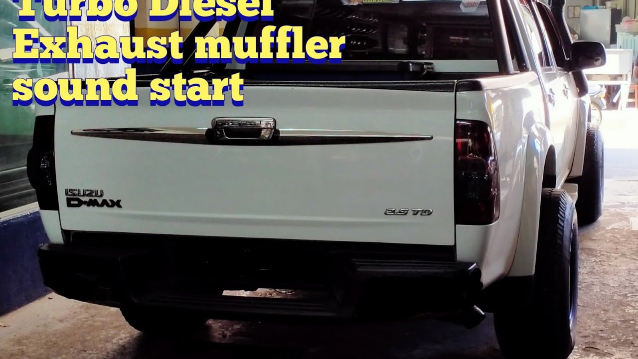Isuzu Dmax 4ja1 exhaust center muffler sound start