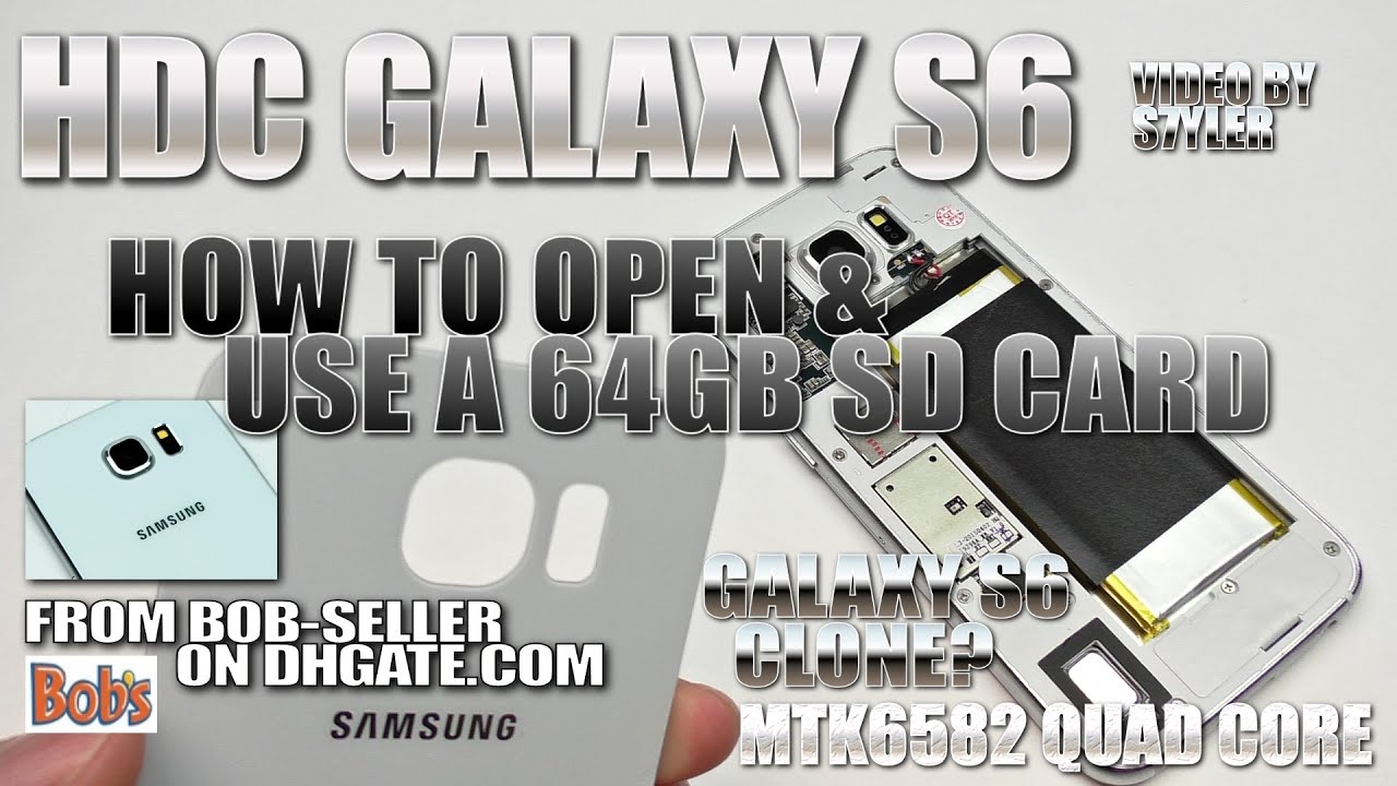 How to insert SD Card in the HDC Galaxy S6, MTK6582, Metalframe, 1:1 Samsung Galaxy S6 Replica