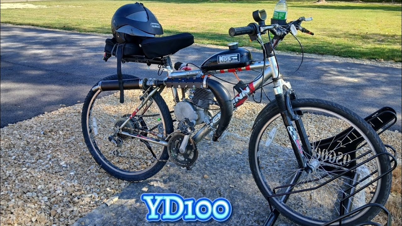 Taking my schwinn out for a rip.yd100 motorized bicycle 