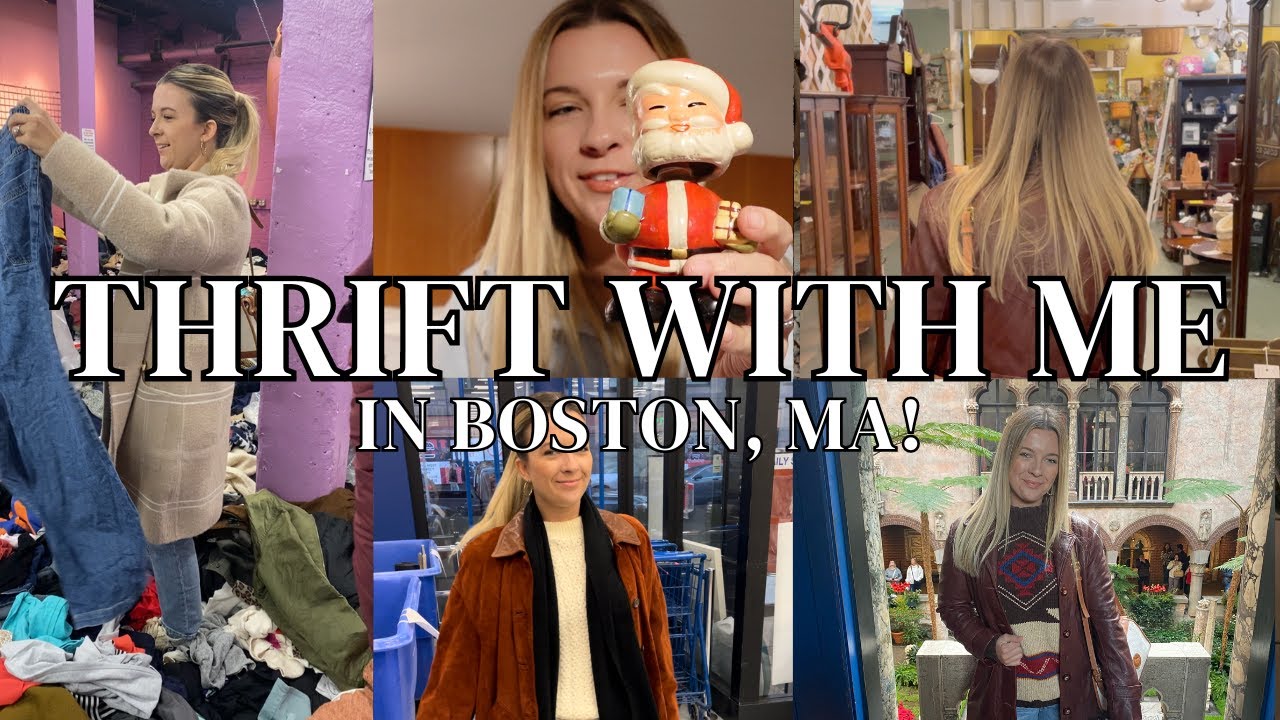 Thrift with me in Boston, MA! / Thrifting and Vintage in Boston / Vintage Home Decor and Clothing