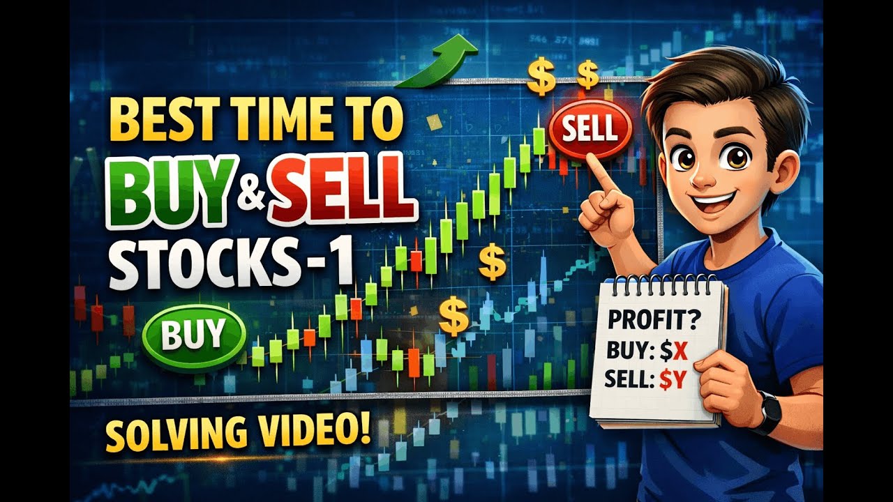 Best Time to Buy & Sell Stock | One Pass Solution 🔥