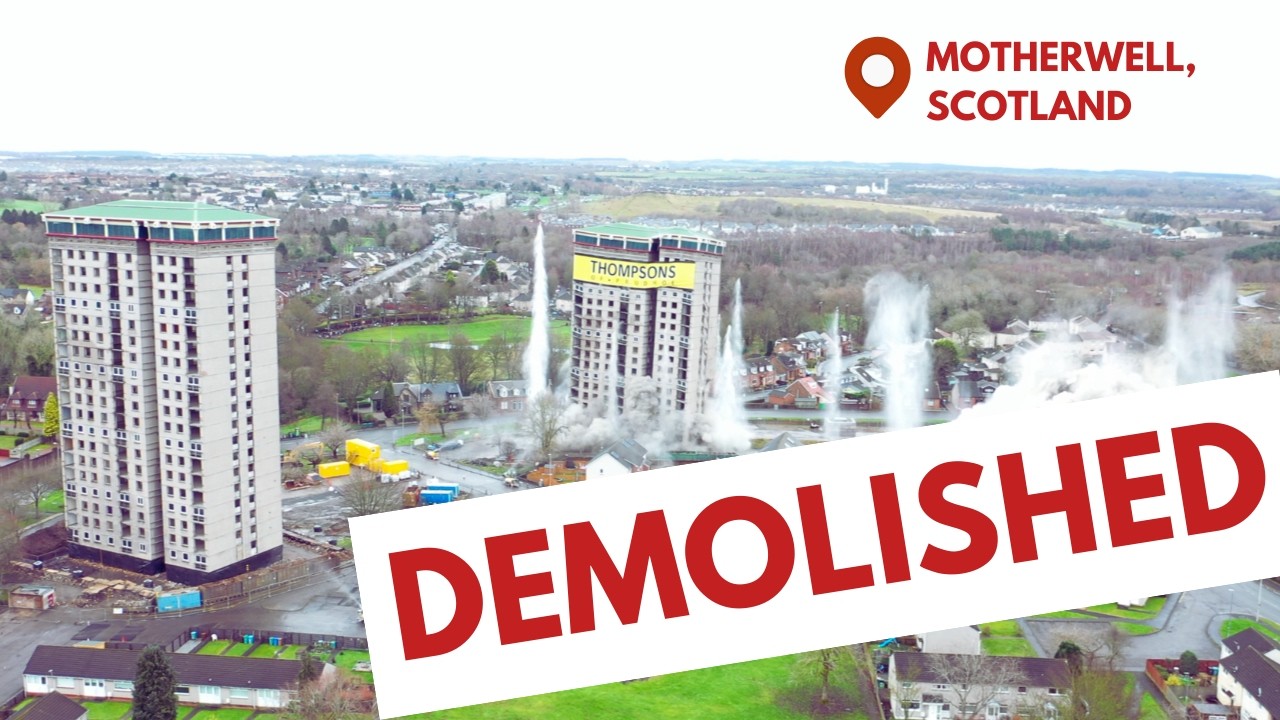 Motherwell Towers Demolished: Skyline Changed in Seconds