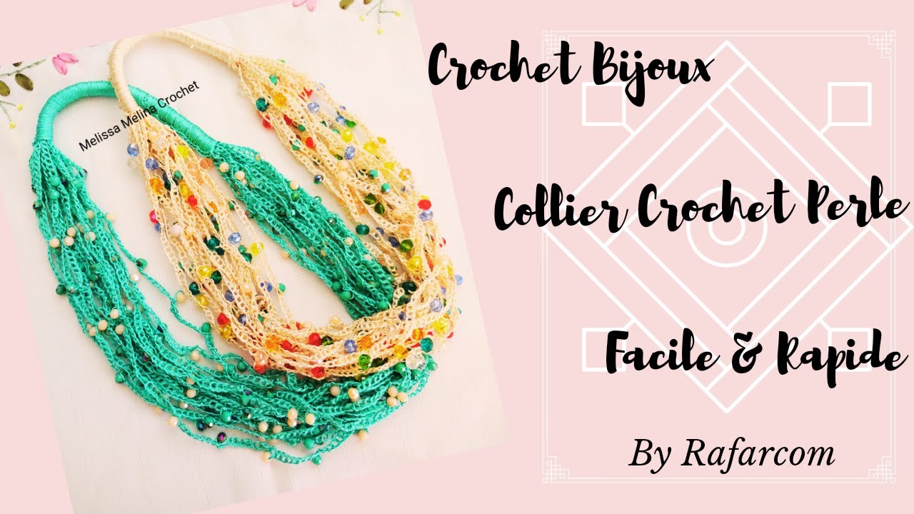Crochet collier perle