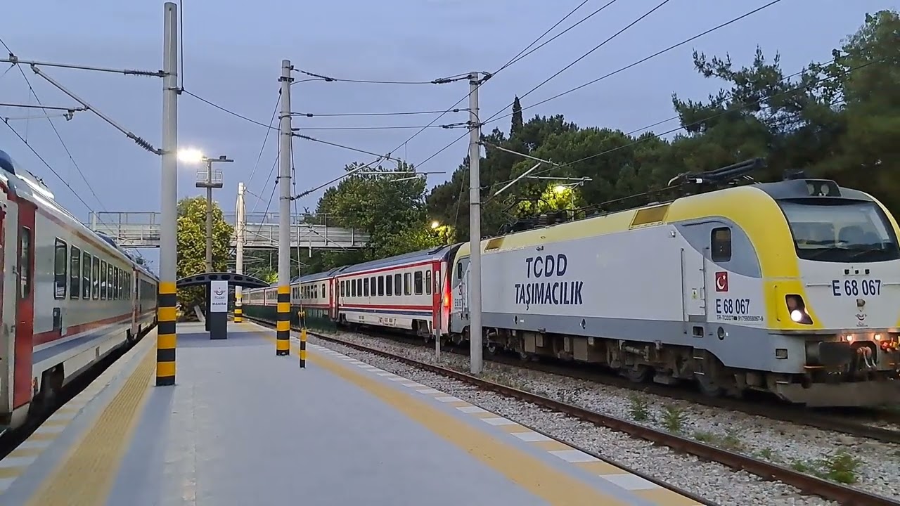 TCDD E 68040 İzmir Mavi Treni E 68067 Ege Ekspresi Manisa Gar Buluşması