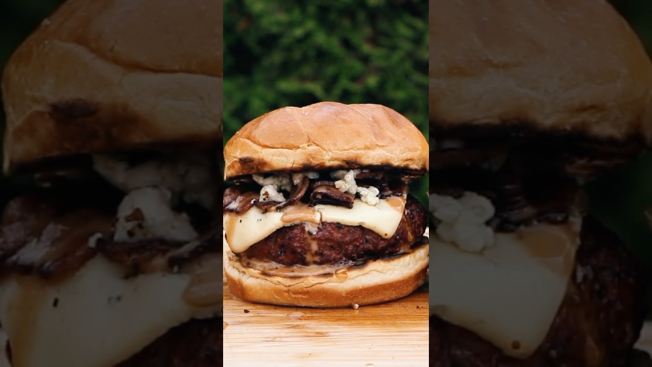 The BEST Steakhouse Bacon Blue cheese Burger #shorts