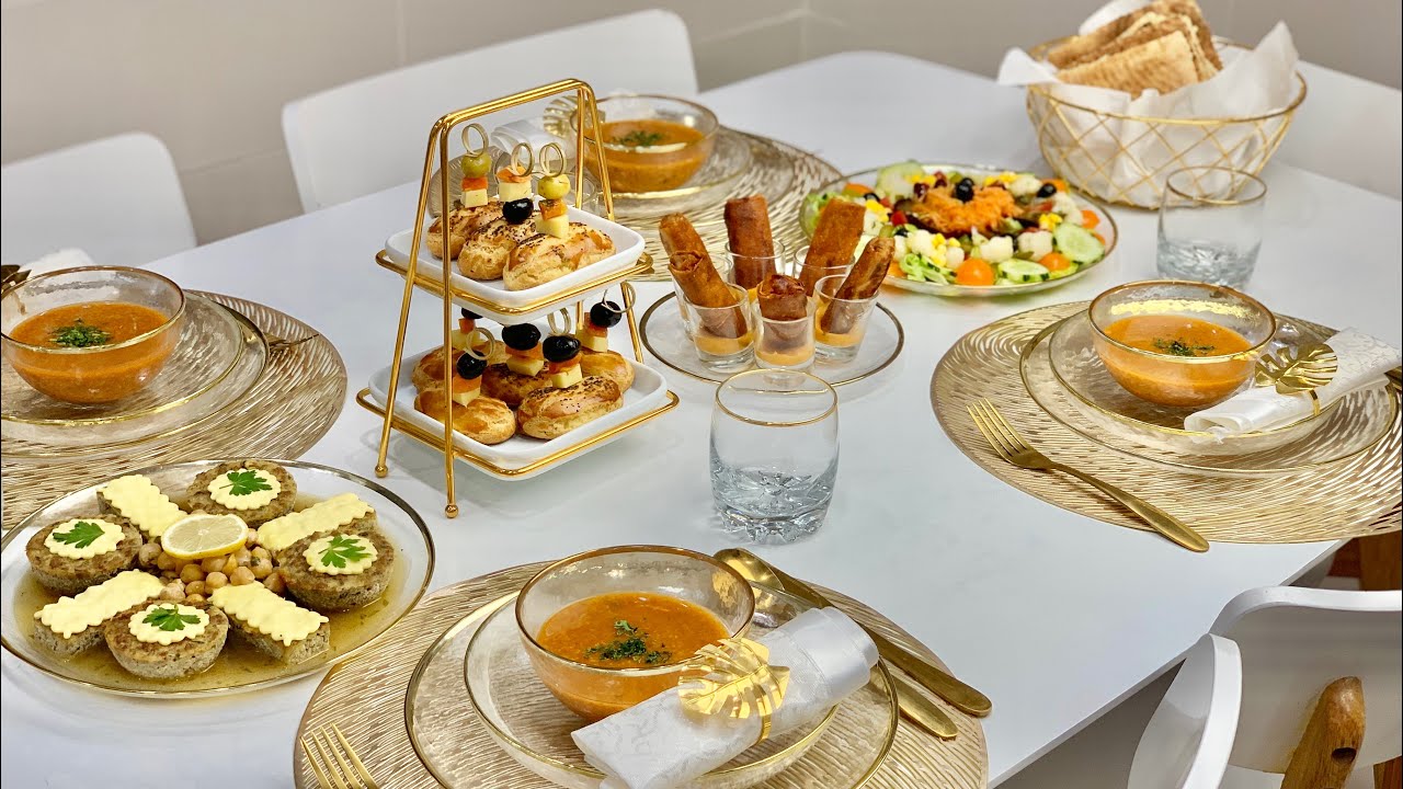 طاولة اليوم 11 🌙أروع تحلية درتها في رمضان 🤤 إكلار صالي برستيج ، طاجين جبن ، بوراك بحشوي المفضل