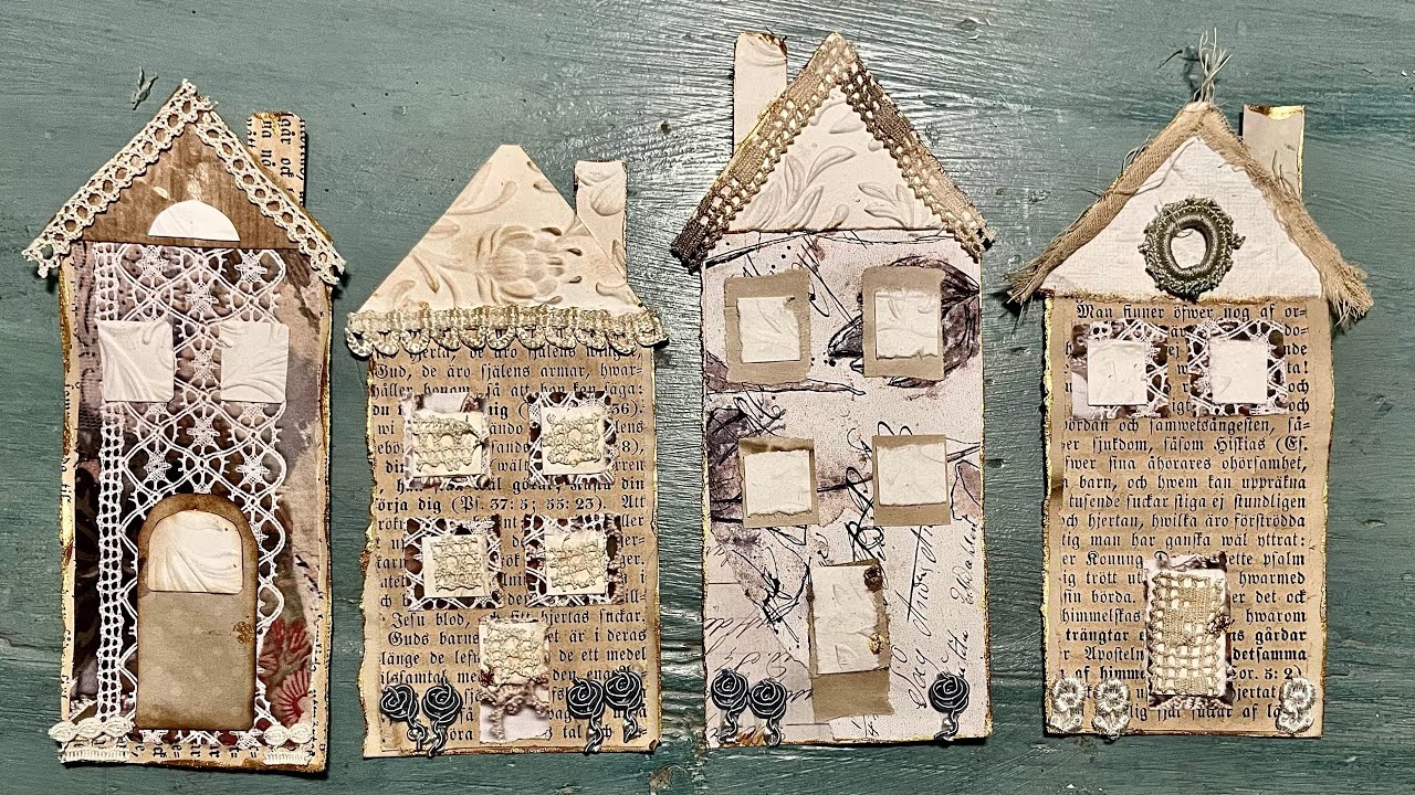 Let’s make the must cute, minihouses. Use these soulful decorations as tags or pockets.